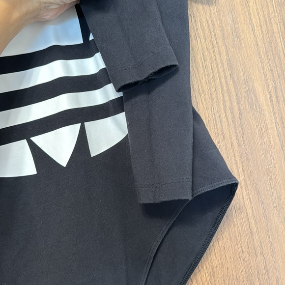 Black Adidas Originals Size M Logo Body Sportbody Trefoil Bodysuit Top FM2651 - Picture 15 of 16